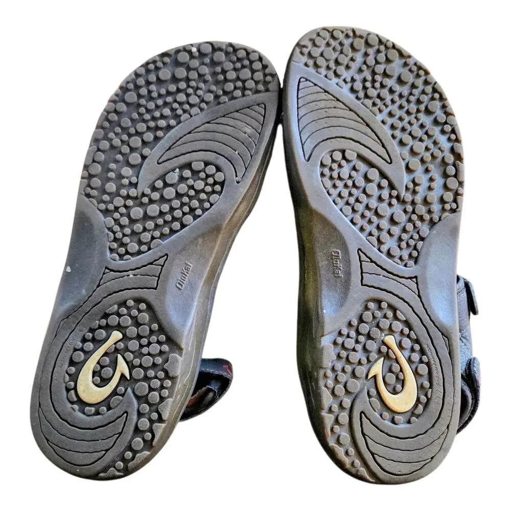 Olukai Hokua Pahu 10232-483V Sandals Mens US 12 Brown Open Toe Adjustable Strap